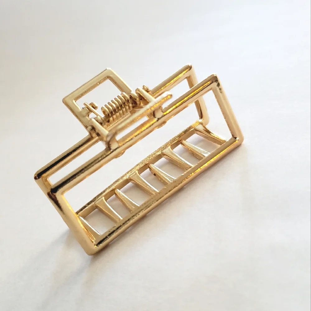 Gold Tone Metal Hair Claw Hair Clip